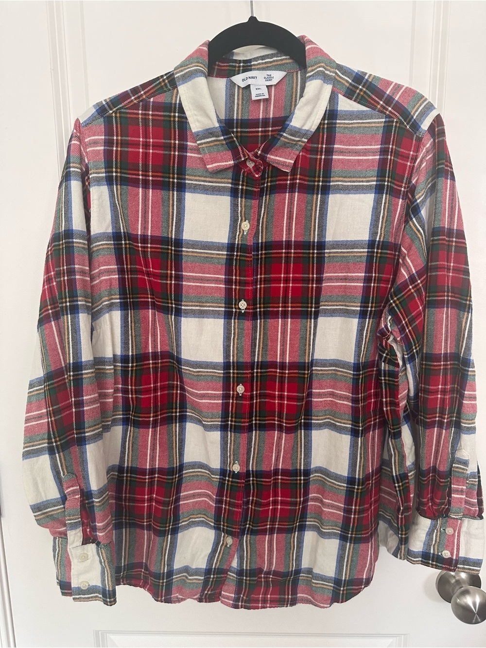 Old Navy Classic Plaid Button-Down Women's Shirt - XXL